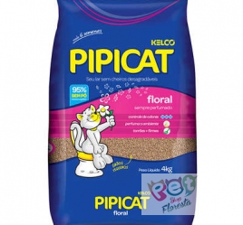 AREIA SANITÁRIA PARA GATOS - PIPICAT FLORAL 4Kg