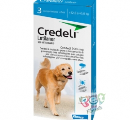 CREDELI 900 MG CÃES 22 A 45 KG - 3 COMPRIMIDOS