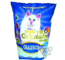 AREIA PARA GATO CHALESCO SÍLICA MICRO CRISTAIS 1,8KG