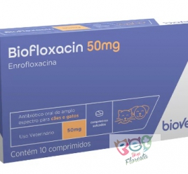 BIOFLOXACIN 50 MG ANTIBIÓTICO PARA CÃES E GATOS - BIOVET