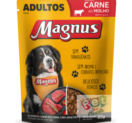 Sachê Magnus Premium Sachê Carne ao Molho para Cães Adultos 85 grs