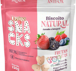 QUATREE SNACKS PARA CÃES ADULTOS SABOR FRUTAS VERMELHAS