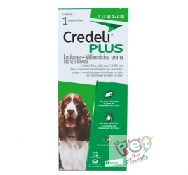 CREDELI PLUS PARA CÃES DE 11 A 22 KG - 1 COMPRIMIDO