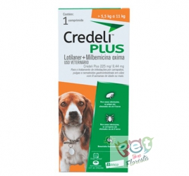 CREDELI PLUS PARA CÃES DE 5,5 A 11KG - 1 COMPRIMIDO