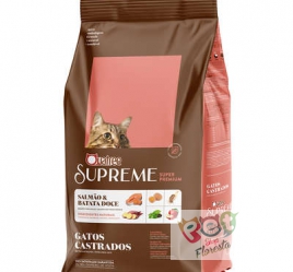 RAÇÃO QUATREE SUPREME GATOS CASTRADOS (SALMÃO/BATATA DOCE) 10,1KG