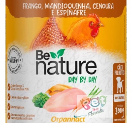 Be Nature Day By Day Cães Filhotes 300g Frango,Mandioquinha,Cenoura e Espinafre-Suplemento Organnact