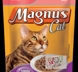 Sachê Magnus Cat Premium Gatos Adultos Sabor Salmão ao Molho