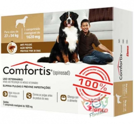 COMFORTIS - ANTI PULGAS PÁRA CÃES 27 A 54 Kg  - 1 COMPRIMIDO - 1620 MG