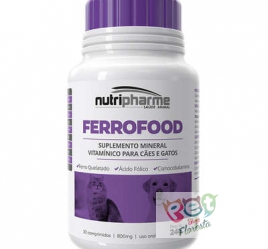 FerroFood 800 mg Suplemento Vitamínico Mineral para Cães e Gatos