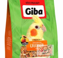 RAÇÃO GIBA ALIMENTO CALOPSITA COMPLETO 500 GRS - FRUTAS