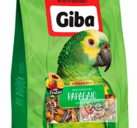 RAÇÃO MISTURA COM FRUTAS GIBA PAPAGAIO 400 GRS 