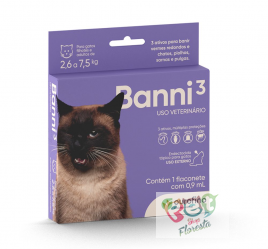 Banni 3 Ourofino para Gatos de 2,6 kg a 7,5 Kg