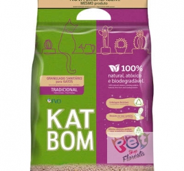 Kat Bom Natural 3 Kg Areia Granulado para gatos - Katbom